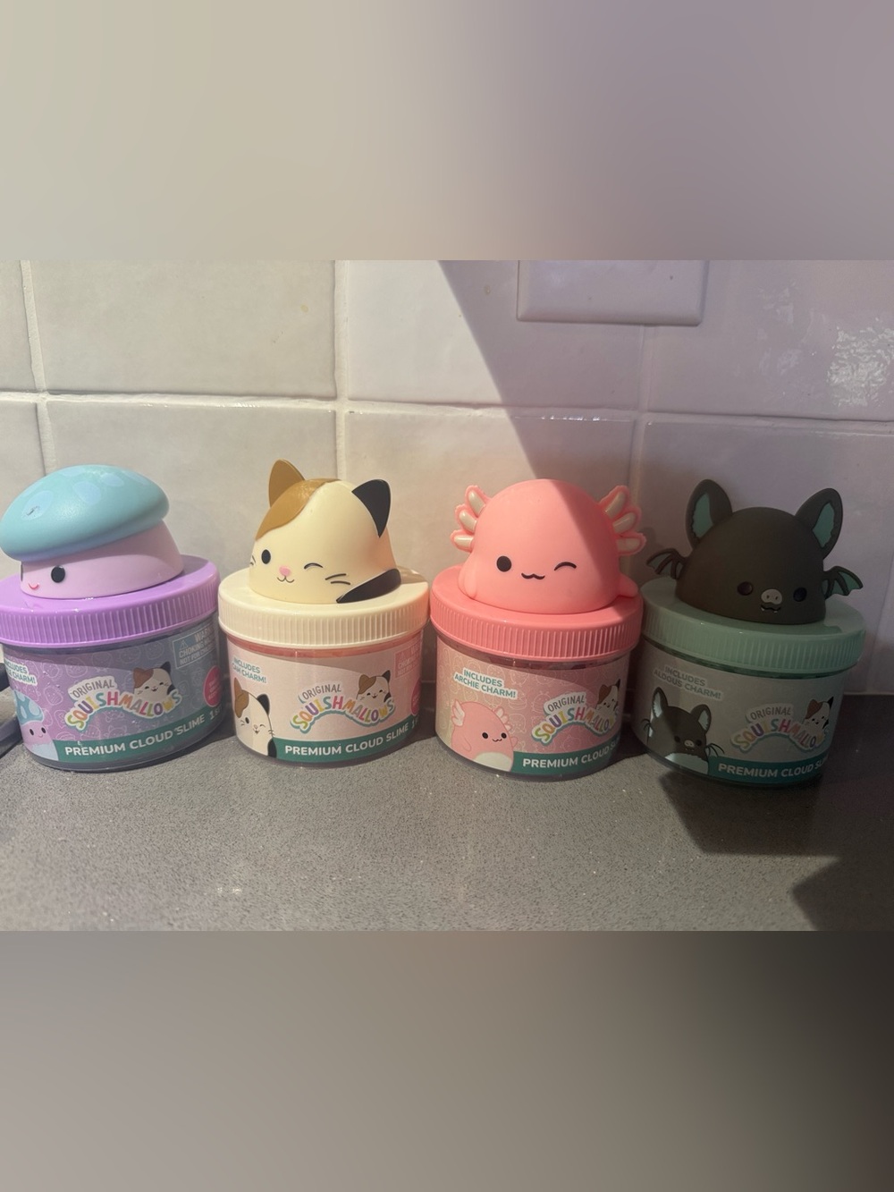 Squishmallows Premium Scented Cloud Slime Set - Characters (4pcs) with Charms
